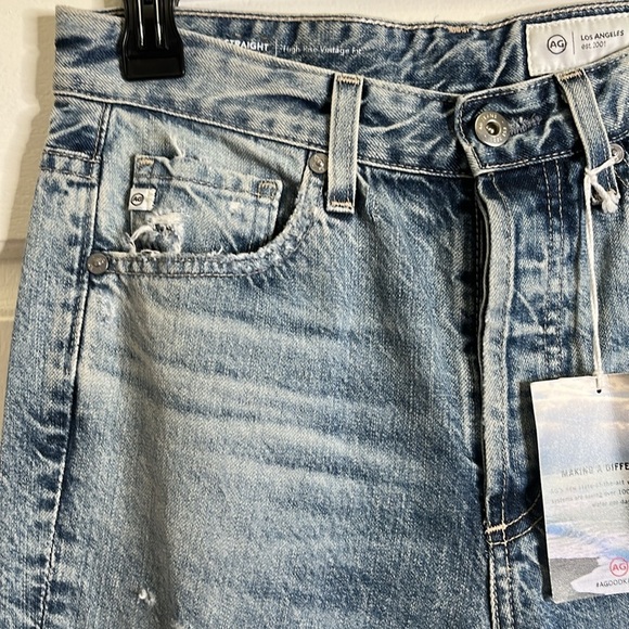 Adriano Goldschmied Alexxis Straight High Rise Vintage Fit Jeans in Brez size 26 - Picture 5 of 16